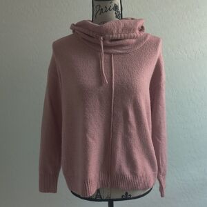 It's Our Time Pink Cowl Neck Turtleneck Sweater Cozycore Fall Winter_Medium